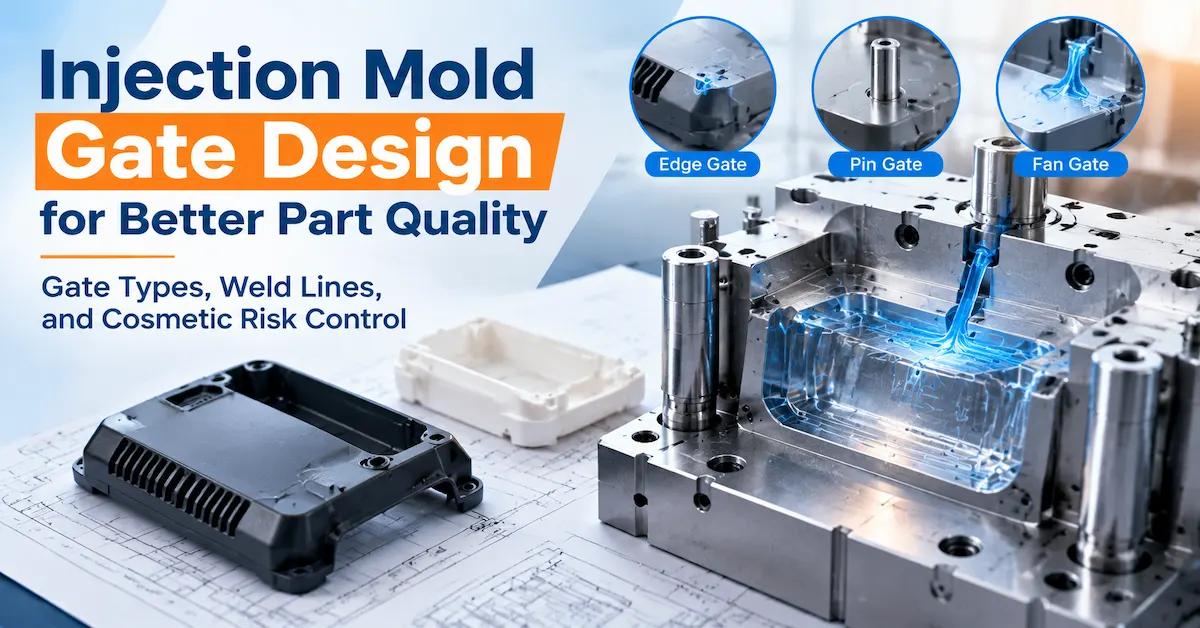 Injection Mold Gate Design for Better Part Quality: Gate Types, Weld Lines, and Cosmetic Risk Control