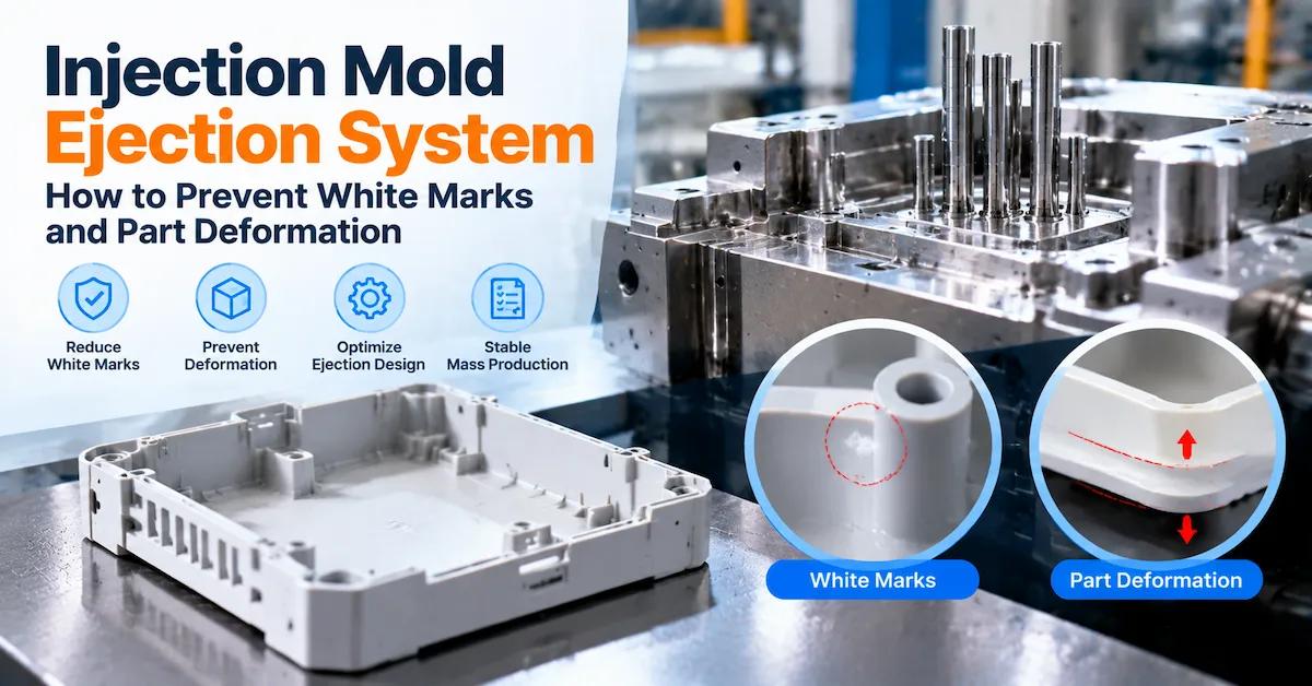 Injection Mold Ejection System: How to Prevent White Marks and Part Deformation